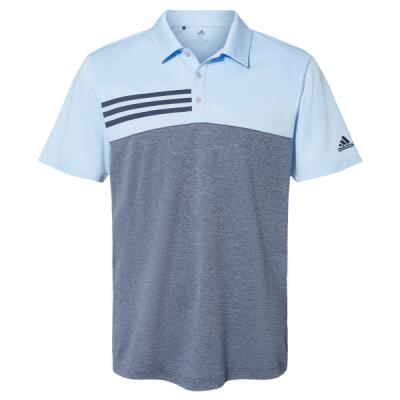 Men's Heathered Colorblocked 3-Stripes Polo Thumbnail